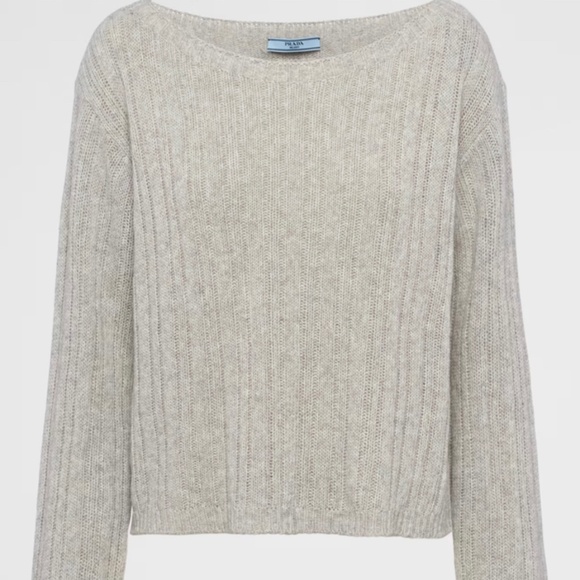 PRADA Sweater: Grey/Cashmere Sz 44 NWT - Picture 1 of 12